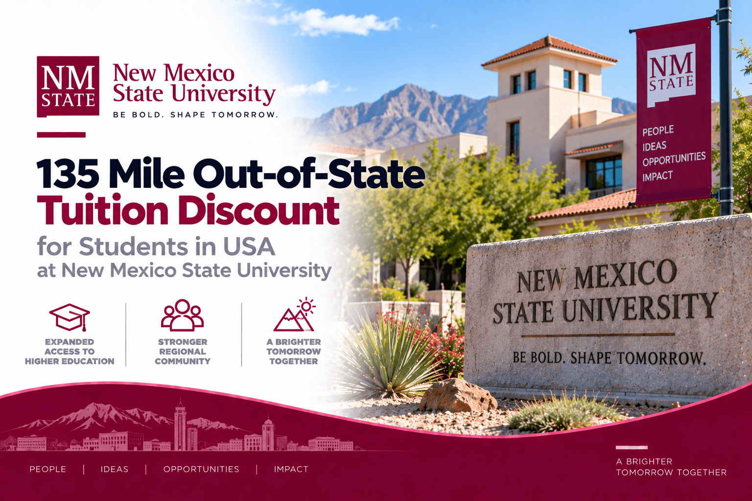 135 Mile Out-of-State Tuition Discount for Students in USA at New Mexico State University 2026