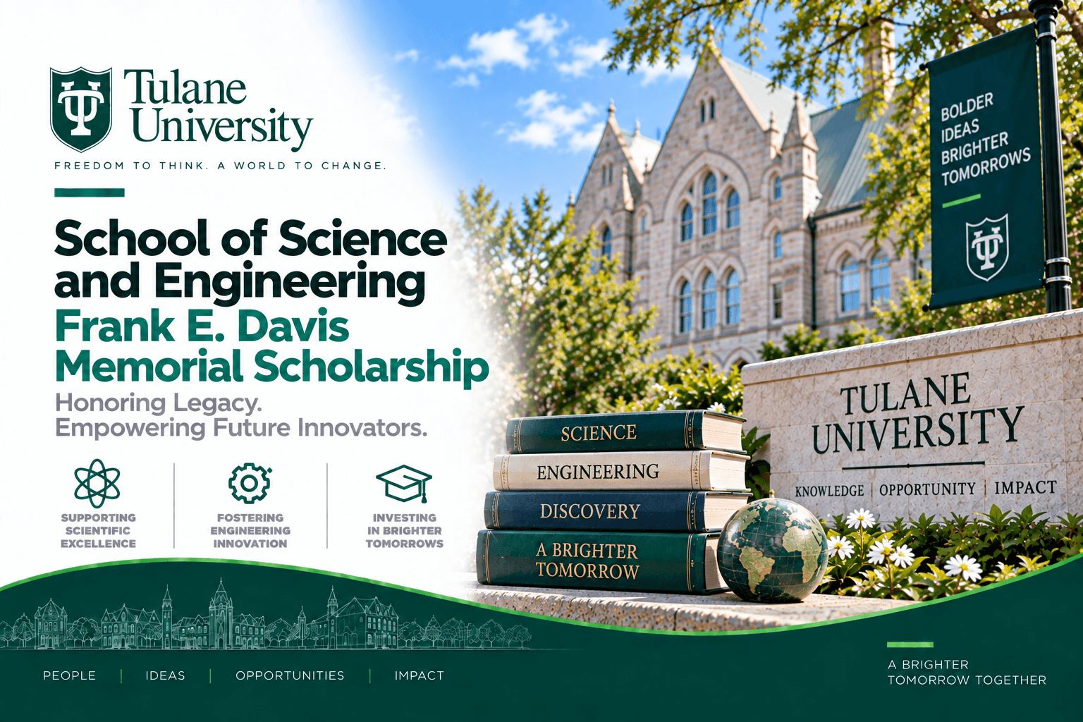 School of Science and Engineering Frank E. Davis Memorial Scholarship at Tulane University 2026